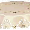 SHAMROCK -Green Embroidered Shamrock & Cut work Tablecloth 85 cm (34") Round