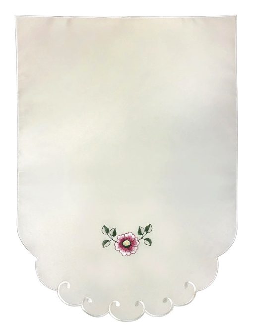 Flora Chair Arm Covers (pairs) or Chair Backs (single) Embroidered Flower on Cream - Image 2