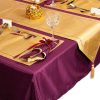 Oxford - Black 178x274cm (70x108") Oblong Silk Look Cut out Tablecloth