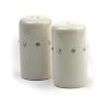 Porcelain Salt & Pepper with Diamond Style Surround White 4x7cm