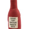 Red wine bottle door stop