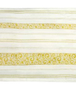 Fab Gold Tablecloth with Gold Scroll 137 x 229 cm (54 x 90") Oblong