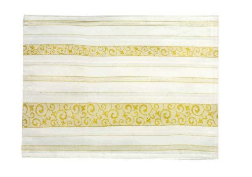Fab Gold Tablecloth with Gold Scroll 137 x 229 cm (54 x 90") Oblong