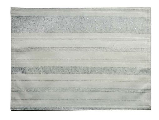 Fab White Tablecloth Silver Scroll 137 x 178 cm (54 x 70") Oblong