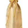 A Pair of Glitterazzi Wine Bottle Bags in Gold