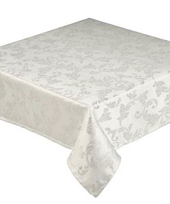 Jacobean Jacquard Silver Leaf Tablecloth