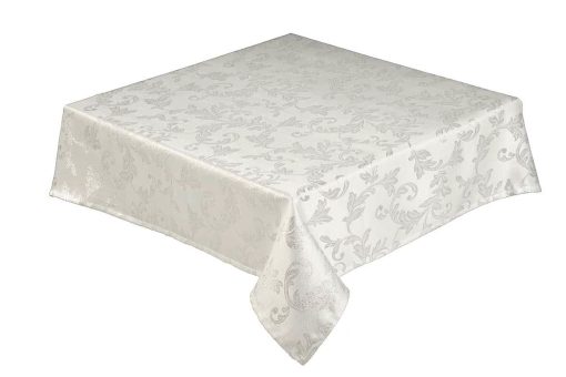 Jacobean Jacquard Silver Leaf Tablecloth