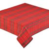 Tartan check square tablecloth