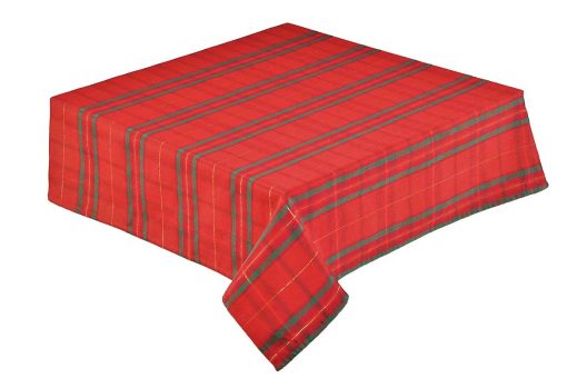 Tartan check square tablecloth