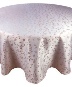 Gold Star Jacquard Tablecloth 178 cm (68") Round