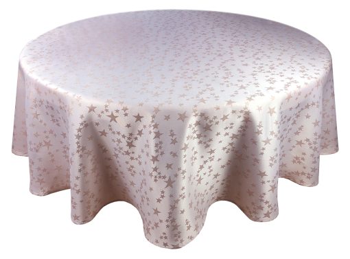 Gold Star Jacquard Tablecloth 178 cm (68") Round