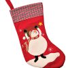 Tartan Top Snowman Embroidered/Applique Christmas Stocking 40x18cm (16x7")