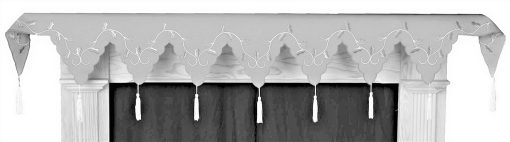 HOLLY VINES Embroidered Christmas Doilies, Tree Skirt and Mantle Runner - Image 2