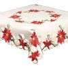 Red Poinsettia Tablecloth