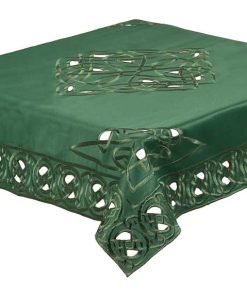 CELTIC KNOT Embroidered Tablecloth Green 85 x 85 cm (34 x 34") Square