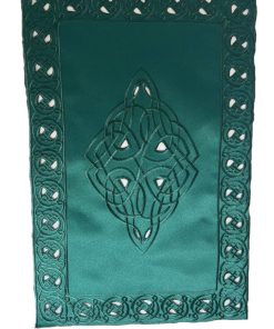 CELTIC KNOT Embroidered Place Mats Green (Pair) 30 x 45 cm (12 x 18")