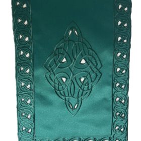 CELTIC KNOT Embroidered Place Mats Green (Pair) 30 x 45 cm (12 x 18")