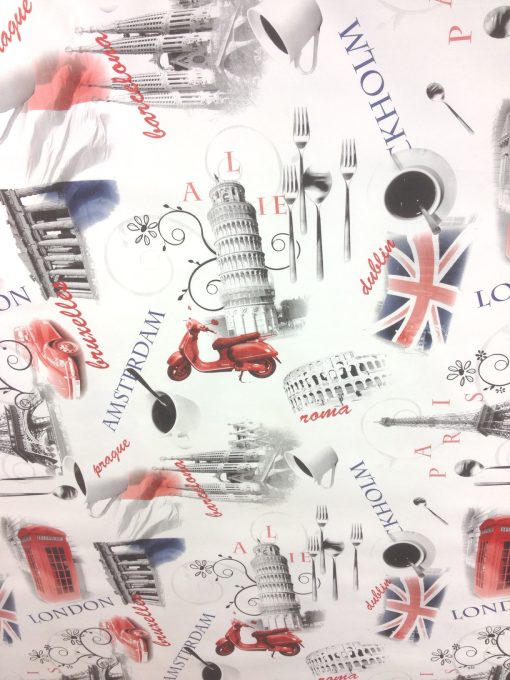 City Landmarks Vinyl Tablecloth 137 cm (54" Wide) - Image 2