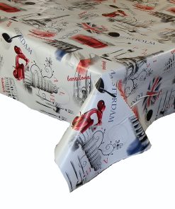City Landmarks Vinyl Tablecloth