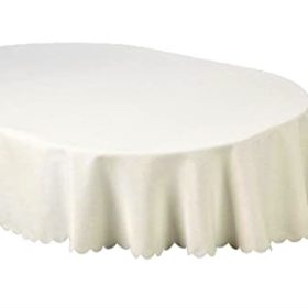 shell polyester oval tablecloth