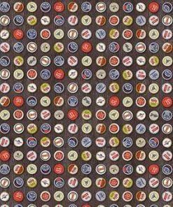 BEER TOPS - Vinyl Tablecloth 137 cm (54") Wide