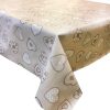 Love hearts Beige- Vinyl Tablecloth 137cm (54" Wide)