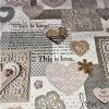 Hearts and Lace Vinyl Tablecloth 137cm (54" Wide)
