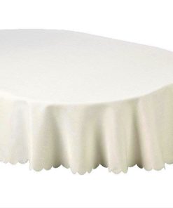 Shell Oval Plain Tablecloth