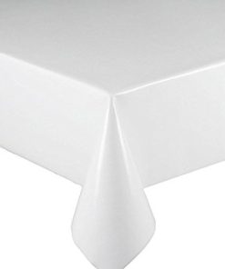 Plain White Vinyl Tablecloth 137cm (54" Wide)