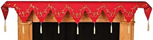 HOLLY VINES Embroidered Christmas Doilies, Tree Skirt and Mantle Runner