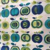 GREEN APPLES Oilcloth Tablecloth, Coated Cotton Sold in Half Metres 137cm (54") Wide