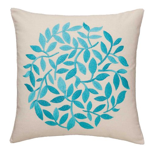 TOPIARY - Embroidered Leaf Cushion Cover 43 x 43 cm (16 x 16") - Image 2