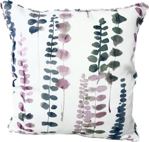 Hampton Floral Cushion Covers with Natural Linen Look Ground in Flamingo Pink or Burnt Orange. 45 x 45 cm. (18 x 18") - Image 2