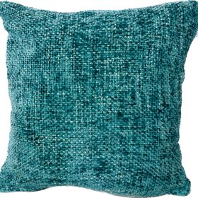 Teal Chenille Cushion Cover