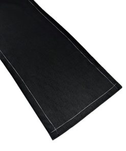 Wexford Table Runner 36 x 183 cm (14 x 72") Plain with Cut out in a Linen Style Weave