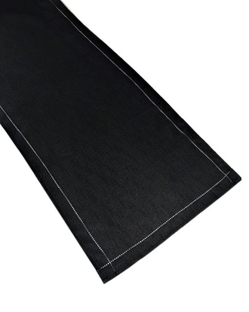 Wexford Table Runner 36 x 183 cm (14 x 72") Plain with Cut out in a Linen Style Weave