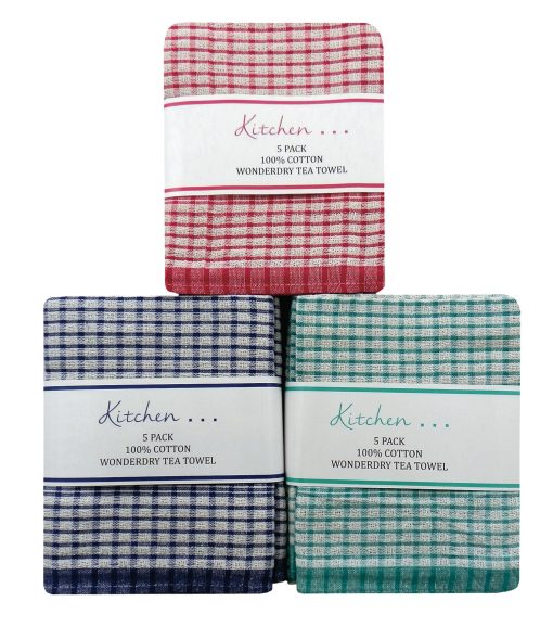 Wonderdry check tea towels
