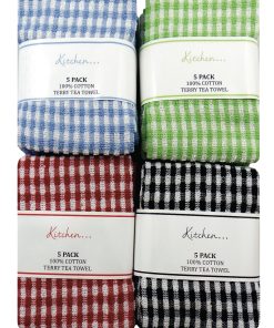 Check cotton tea towels