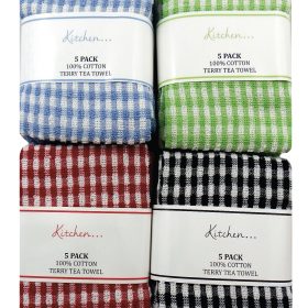 Check cotton tea towels