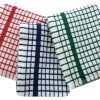 Check terry tea towel