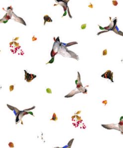 Country Wildlife Vinyl Tablecloth 137 cm (54" Wide) Sold in Half Metres
