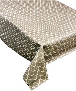 Moroccan Brown Vinyl Tablecloth 137cm (54" Wide)