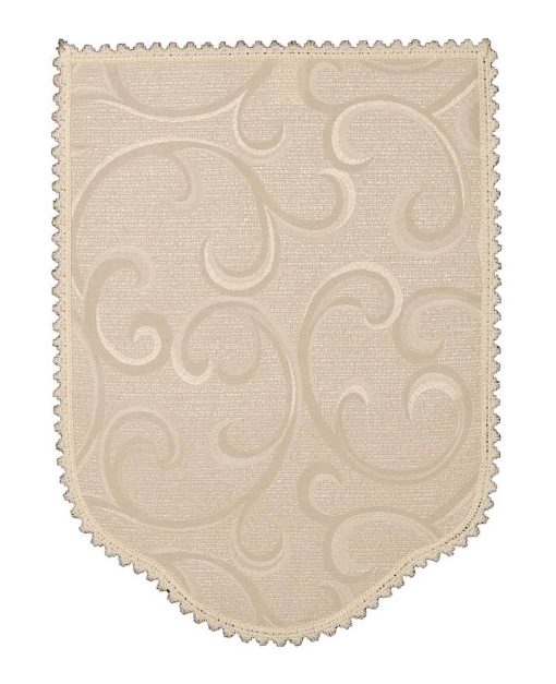 YORK Light Cream 6 Chair Arm Covers and 5 Chair Backs Jacquard Climbing Vine - Image 3
