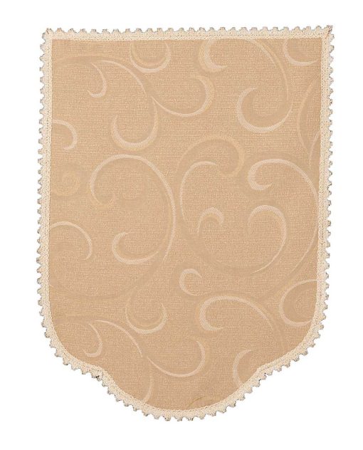YORK Deep Beige 6 Chair Arm Covers and 5 Chair Backs Jacquard Climbing Vine - Image 3