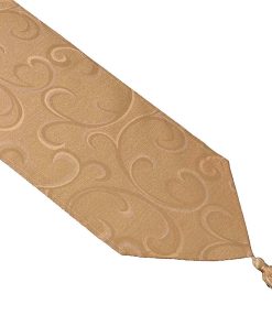 SCROLL Jacquard Climbing Vine Table Runner 33 x 182 cm (13 x 72") Cream or Beige
