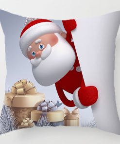 Velvet Feel Christmas Cushion Covers, Snowman or Father Christmas, 45 x 45 cm Square