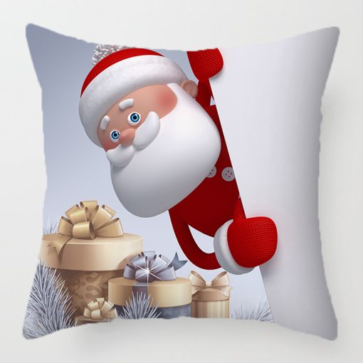 Velvet Feel Christmas Cushion Covers, Snowman or Father Christmas, 45 x 45 cm Square