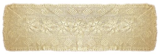 Jura Hand Made Lace Table Runner White or Ecru (Cream) 45 x 14 inch (115 x 36 cm)