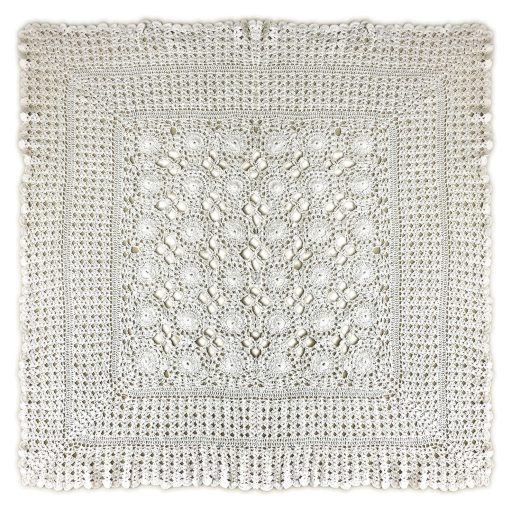 Lewis White Tablecloth Hand Made Lace 90 x 90 cm (35 x 35") Square