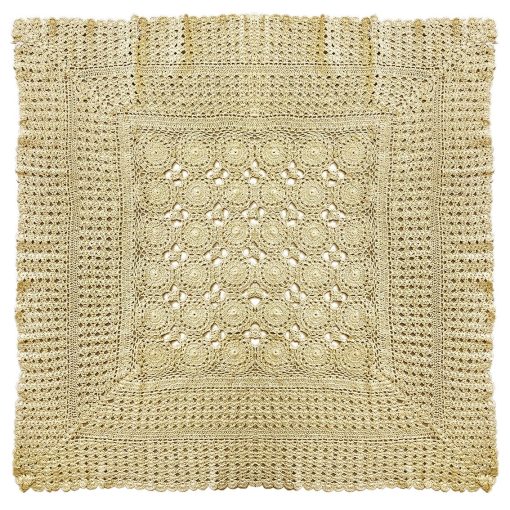 Lewis Cream (ecru) Tablecloth Hand Made Lace 90 x 90 cm (35 x 35") Square